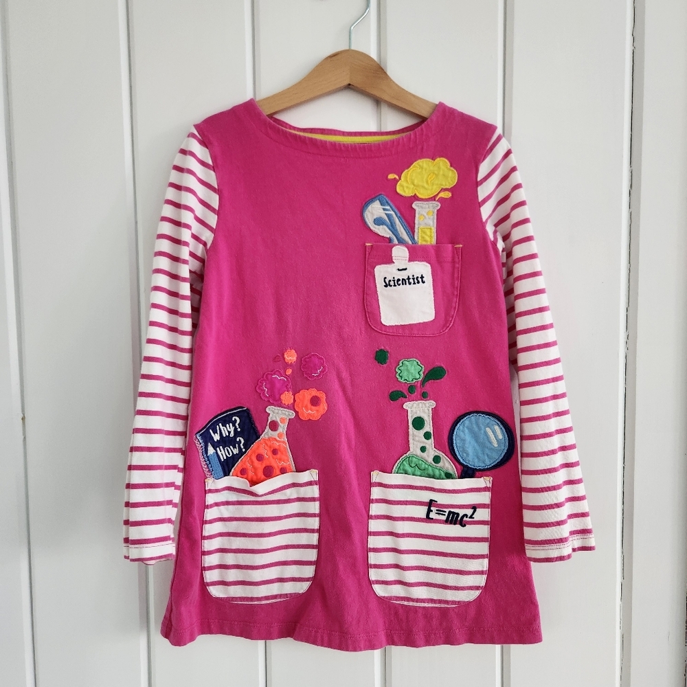 Mini Boden Pink Scientist Tunic Size 7/8